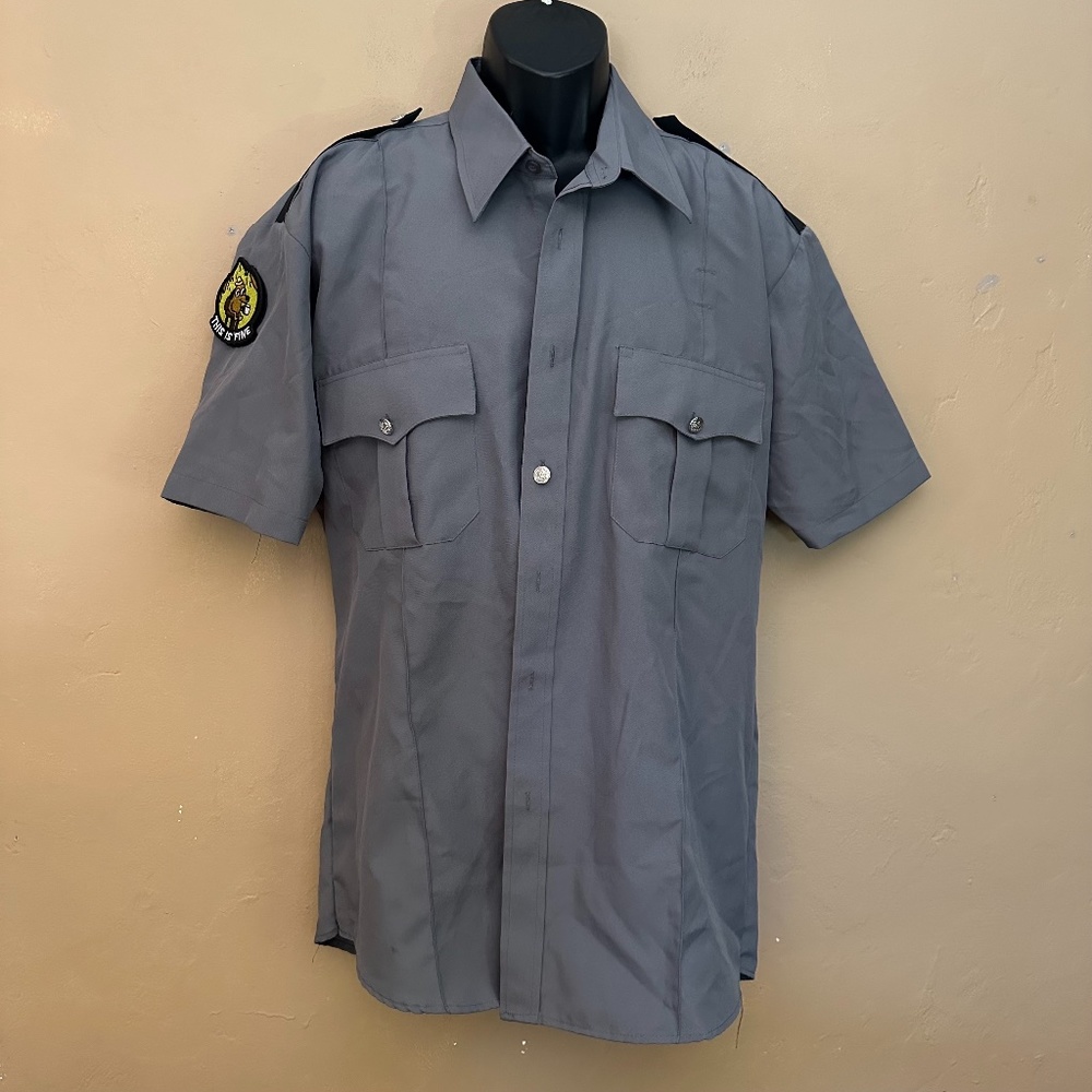 Police Shirt  17-17.5 neck AUTHENTIC Made by National Patrol